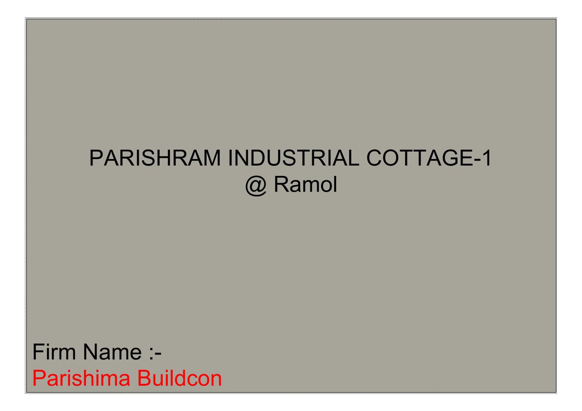 Parishram Industrial Cottage-1 — brochure image 1